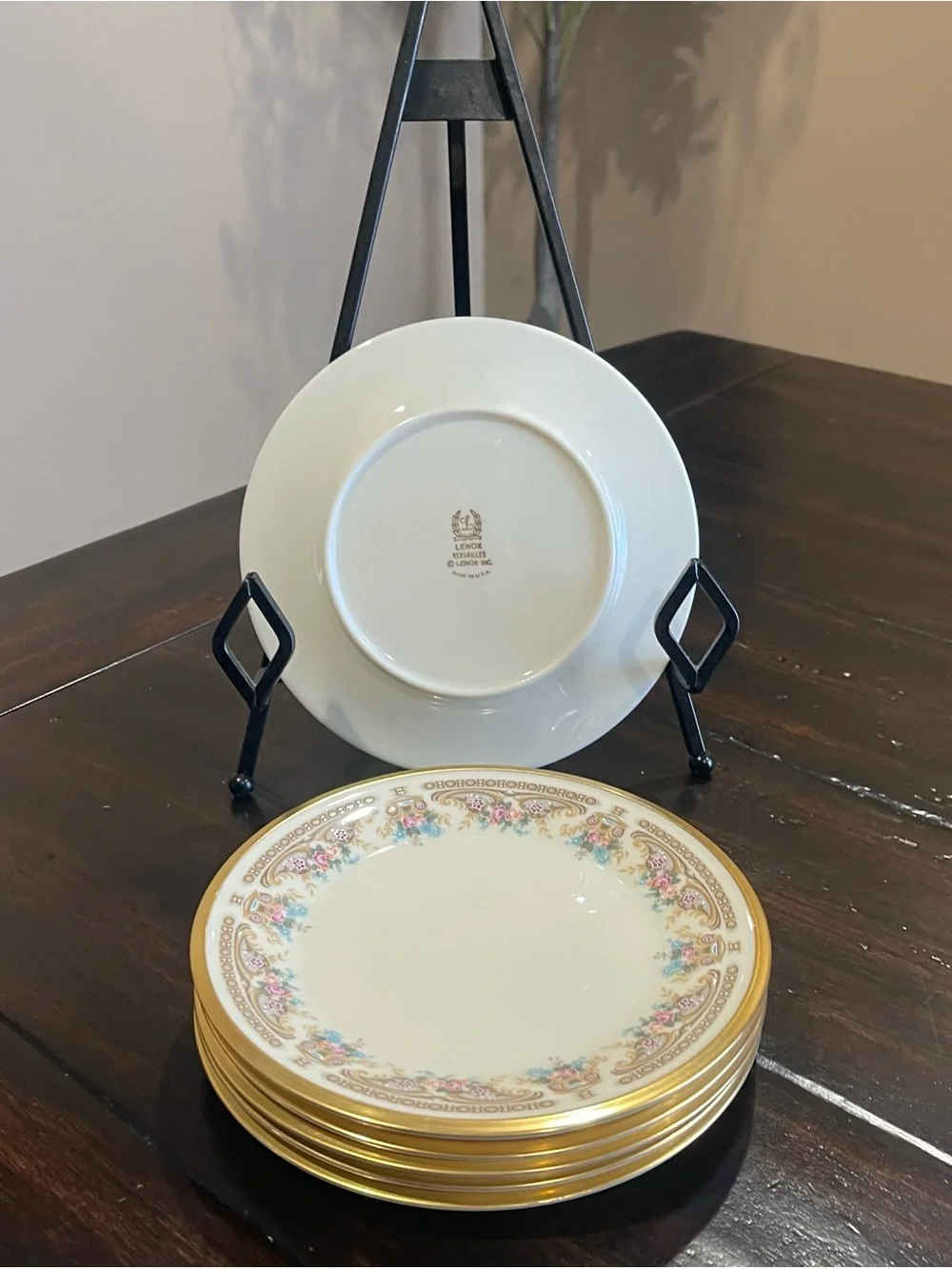 LENOX PORCELAIN VERSAILLES BREAD AND BUTTER PLATES SET OF 6
